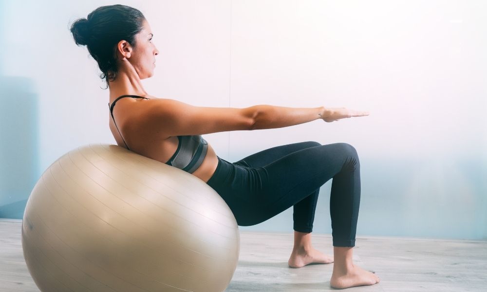 home workout: stability ball workout