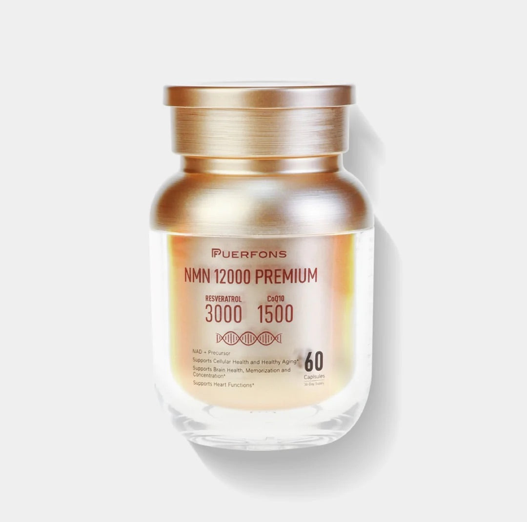 PUERFONS青春泉金鑽版抗衰老膠囊NMN12000 PREMIUM ANTI-AGING CAPSULES