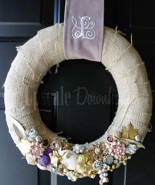 Vintage Brooch Wreath