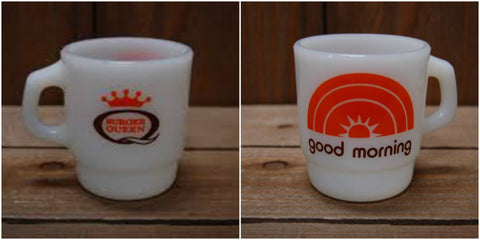 Vintage Fire King Burger Queen mug from Burger King restaurants