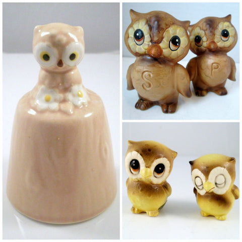 Josef Originals Vintage Owl Figurines