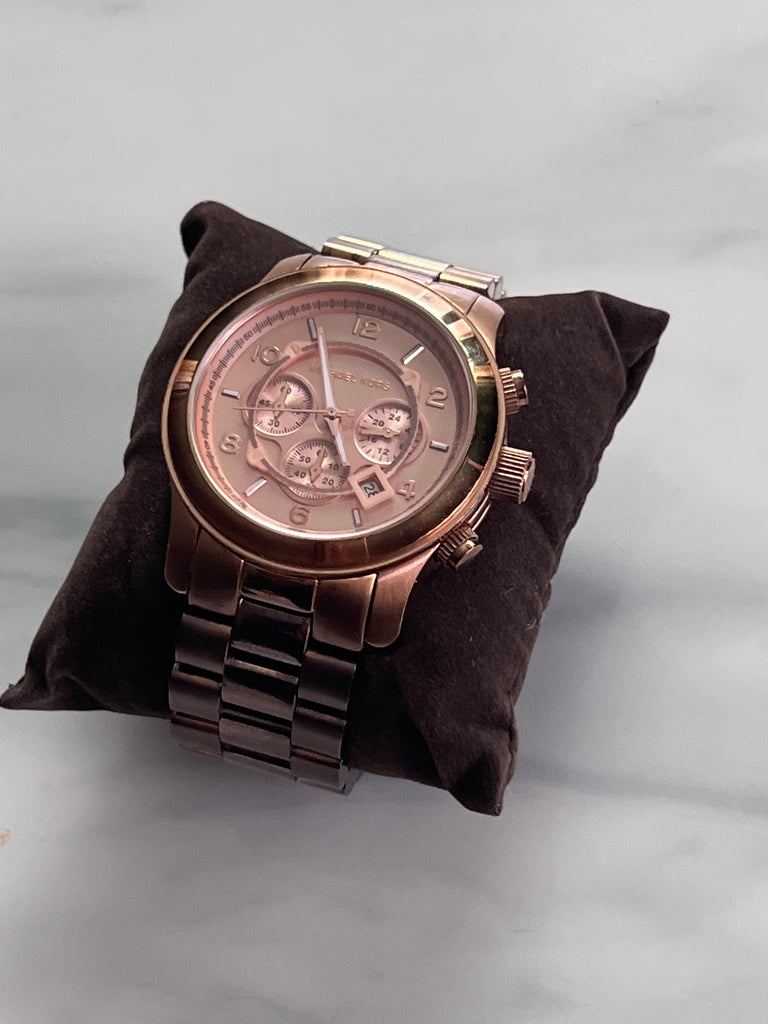 Michael Kors Rose Gold Large Unisex Watch Style 8096