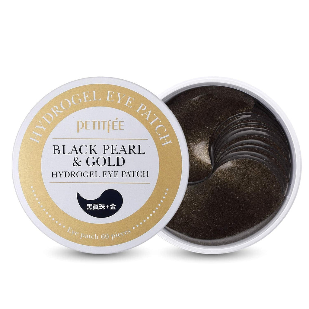 PETITfÉE BLACK PEARL & GOLD HYDROGEL EYE PATCH to Reduce Dark Circles, Fine Lines and Wrinkle. Pack of 60 Pieces (30 pairs)