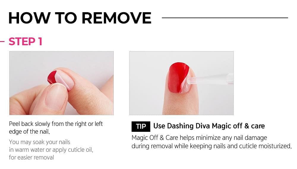 How to remove DASHING DIVA GLOSS Flower Skirt