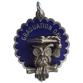 Vintage Beau Graduation Day Owl Charm