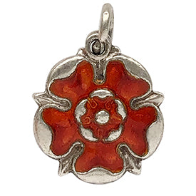 Red Vintage Lancaster Rose Charm