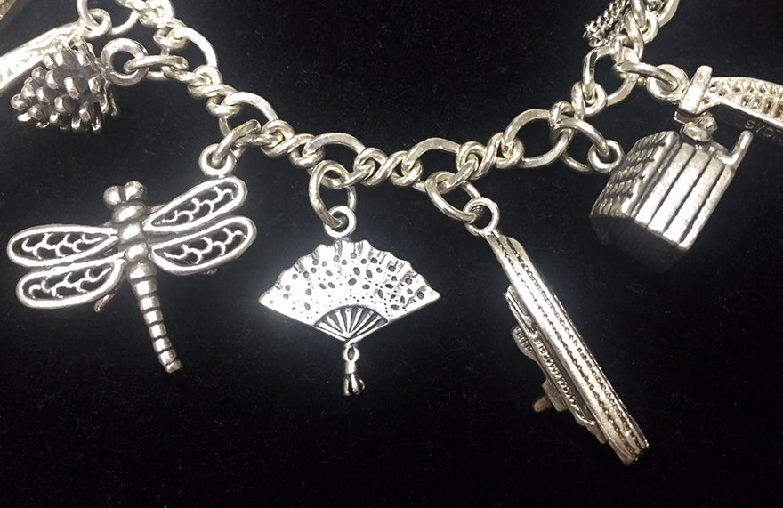 Sterling silver Australia and travel charm bracelet #mycharmbracelet