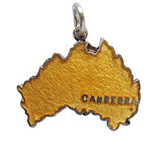 Thomas L Mott TLM Enamel Australia Map Charm