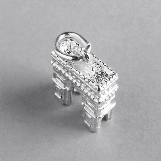 Details about  / New Polished Rhodium Plated 925 Sterling Silver Arc De Triomphe Charm