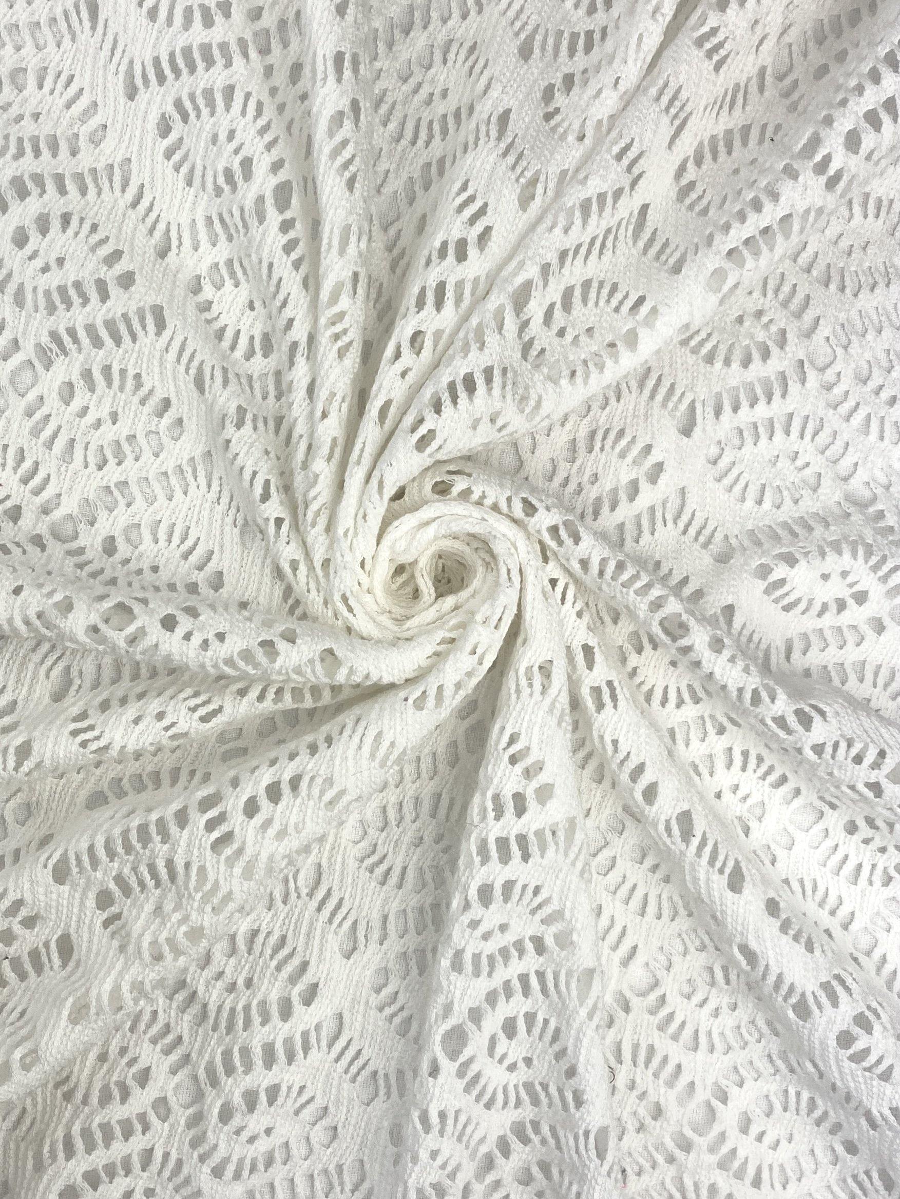 Fantail Floral Lace - White