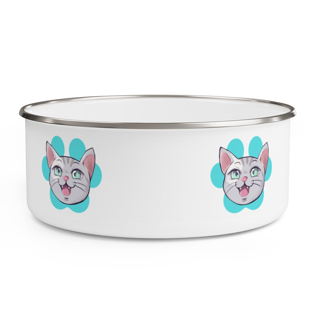 Pet Schitt Kitten Enamel Bowl With Lid | PetSchitt.com