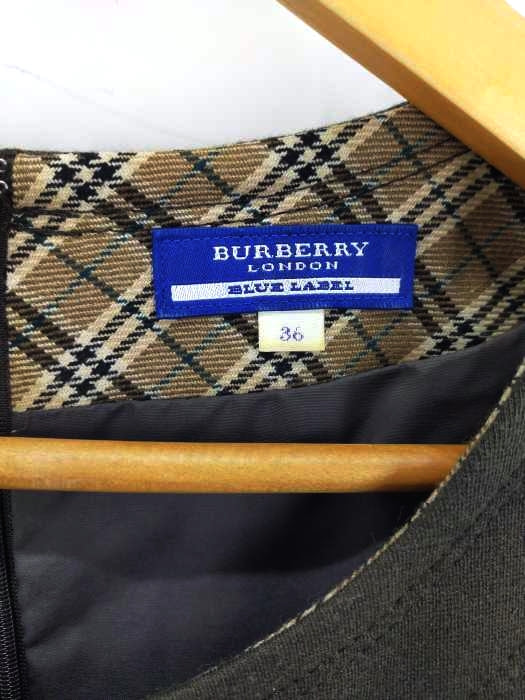 BURBERRY BLUE LABEL(バーバリーブルーレーベル)ドッキング ワンピース ノバチェック 【中古】【ブランド古着バズストア】