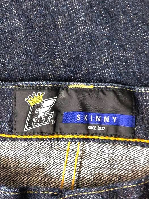 超美品 FAT エフエーティー SKINNY ブルー デニムパンツ kids-nurie.com