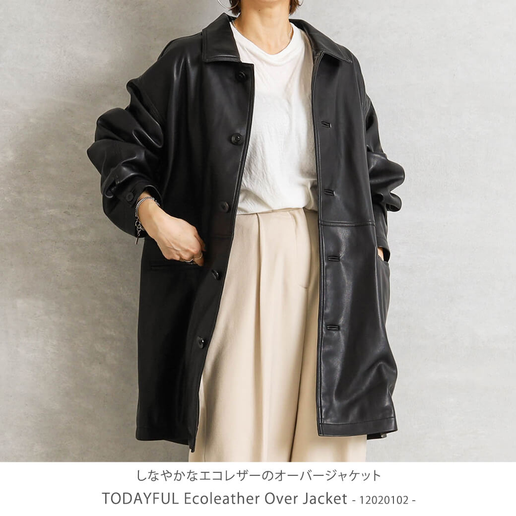 TODAYFUL EcoleatherOver Jacketエコレザージャケット - ライダース