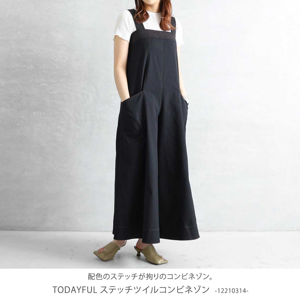 フラワープリント セール☆todayful Stitch Twill Combinaison - 通販