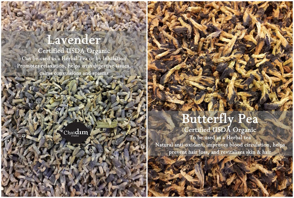 Herbal Tea | Lavender and Butterfly Pea | Chaidim Organic Herbal Tea from Thailand