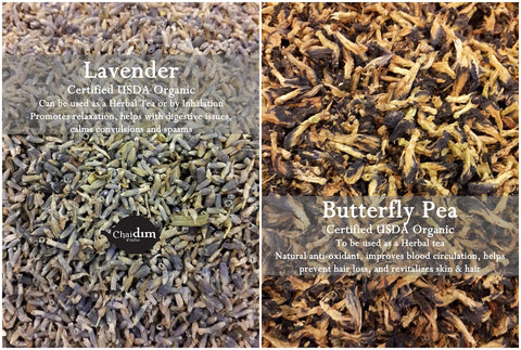 Lavender Herbal Tea | Butterfly Pea Herbal Tea | Chaidim Organic Herbal Tea from Thailand