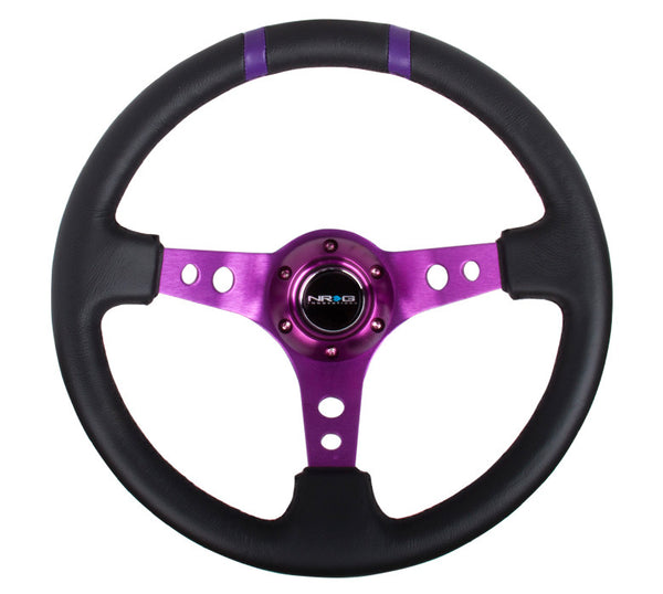 3 Deep Orange with Orange Double Center Marking NRG Innovations RST-016S-OR Race Style 350mm Suede Sport Steering Wheel 