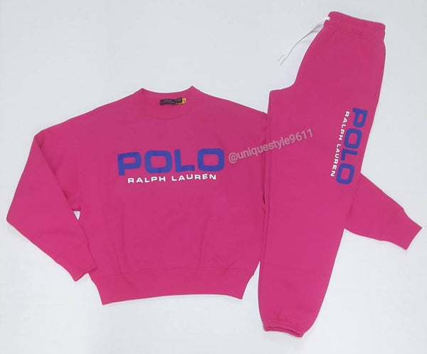 pink polo sweatsuit women's