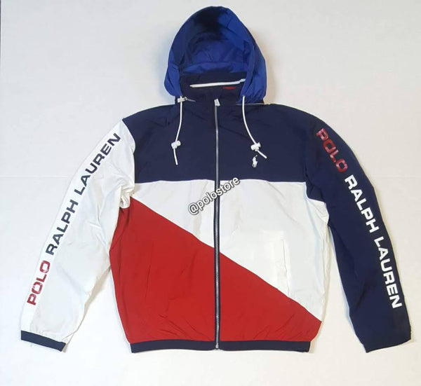Polo Ralph Lauren Men’s USA Hoodie Sweatshirt Navy Red White Size Large NWT