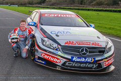 Adam Morgan with the BTCC Mercedes