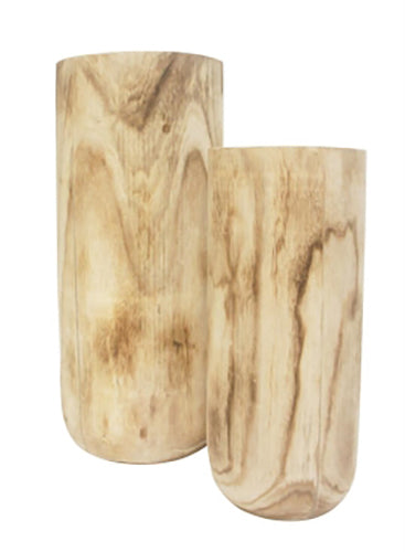 Amalfi Carved Wood Vases Thandi Jazmine Design