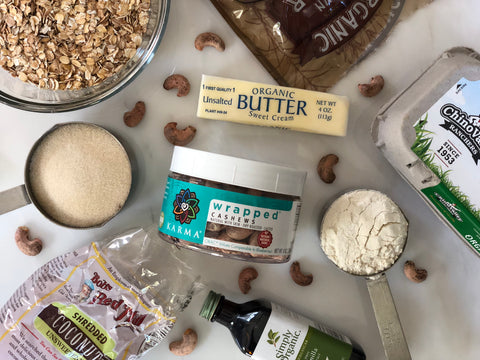 Karma Nuts Wrapped Cashew Pie Coconut Oat Crust Recipe Ingredients 