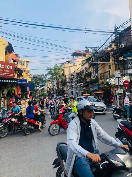 busy streets of hanoi