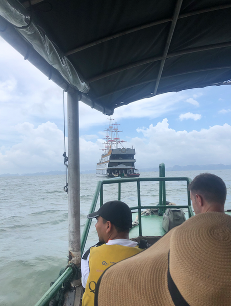 Dinghy to boat in vietnam