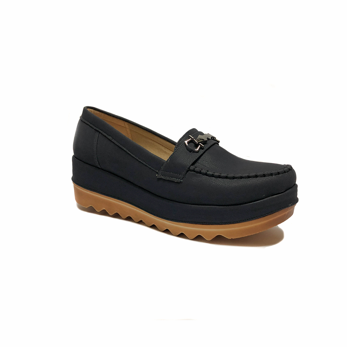 Toothed Wedge Loafers –