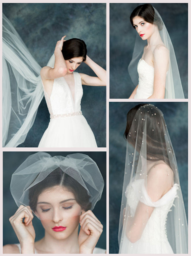 bridal veils by blair nadeau millinery english tulle, illusion tulle, silk tulle, french tulle handmade in Toronto Canada
