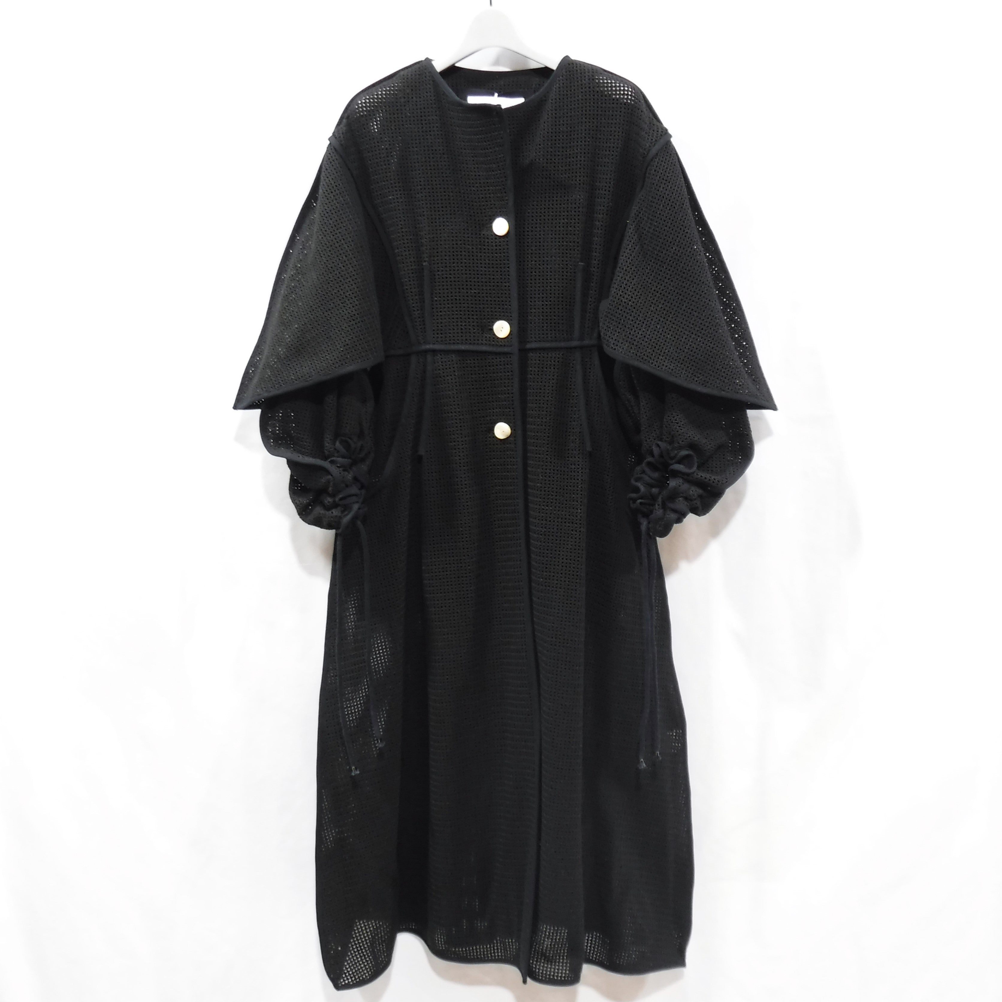 ＜YOHEI OHNO＞ LAYERED SLEEVE COTTON MESH COAT