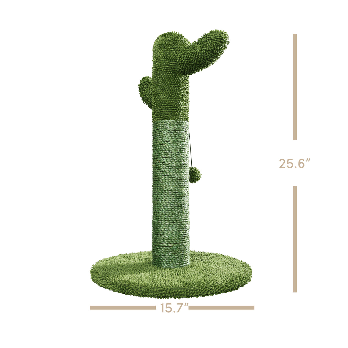 Designed for Vertical Scratch Stretch and Climb PetnPurr Handmade Cactus Cat Scratching Post for Large and Multiple Cats