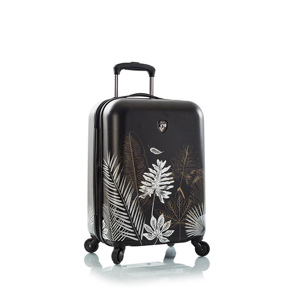 white and gold luggage