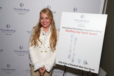 Dilly Kirby of Elizabeth Blair Fine Jewelry at the International Pearl Design Competition ceremony in Tucson