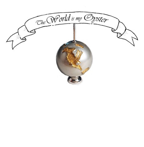 The World is My Oyster pendant necklace by Niki Kavakonis of Niki Kavakonis Designs in Toronto, Canada