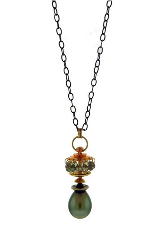 Tahitian pearl parasol jewel from William Travis Jewelers