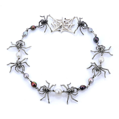 The Kiss of the Spider Woman necklace by Martina Buck of Haute Metal