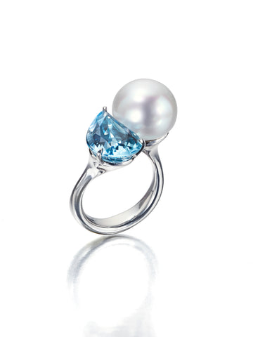 South Sea Pearl Paisley ring by Assael