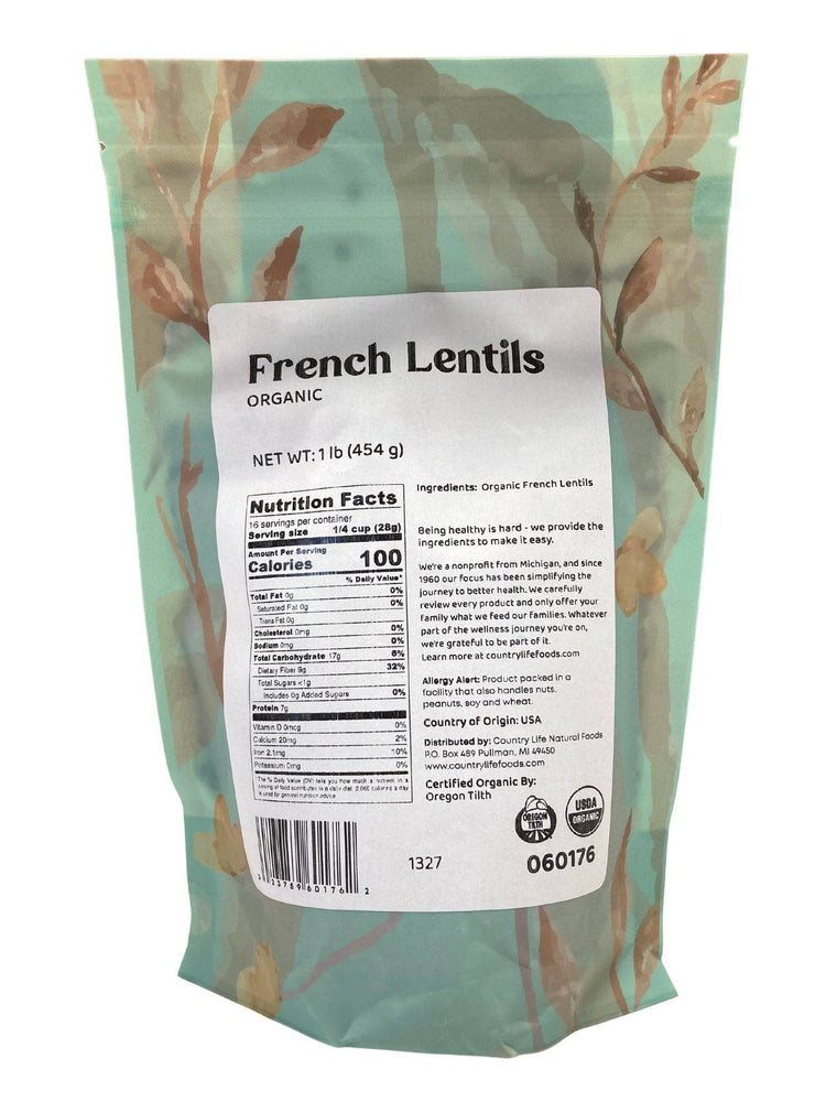 
                  
                    Organic Lentils, French - Country Life Natural Foods
                  
                
