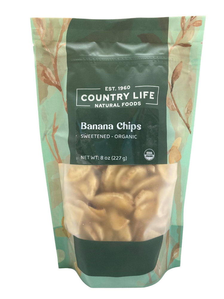 Organic Banana Chips, Sweetened - Country Life Natural Foods