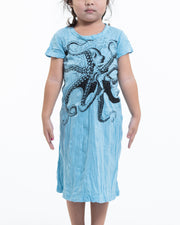 Kids Octopus Dress in Blue