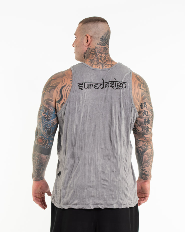 Plus Size Mens Tree of Life Tank Top in Gray