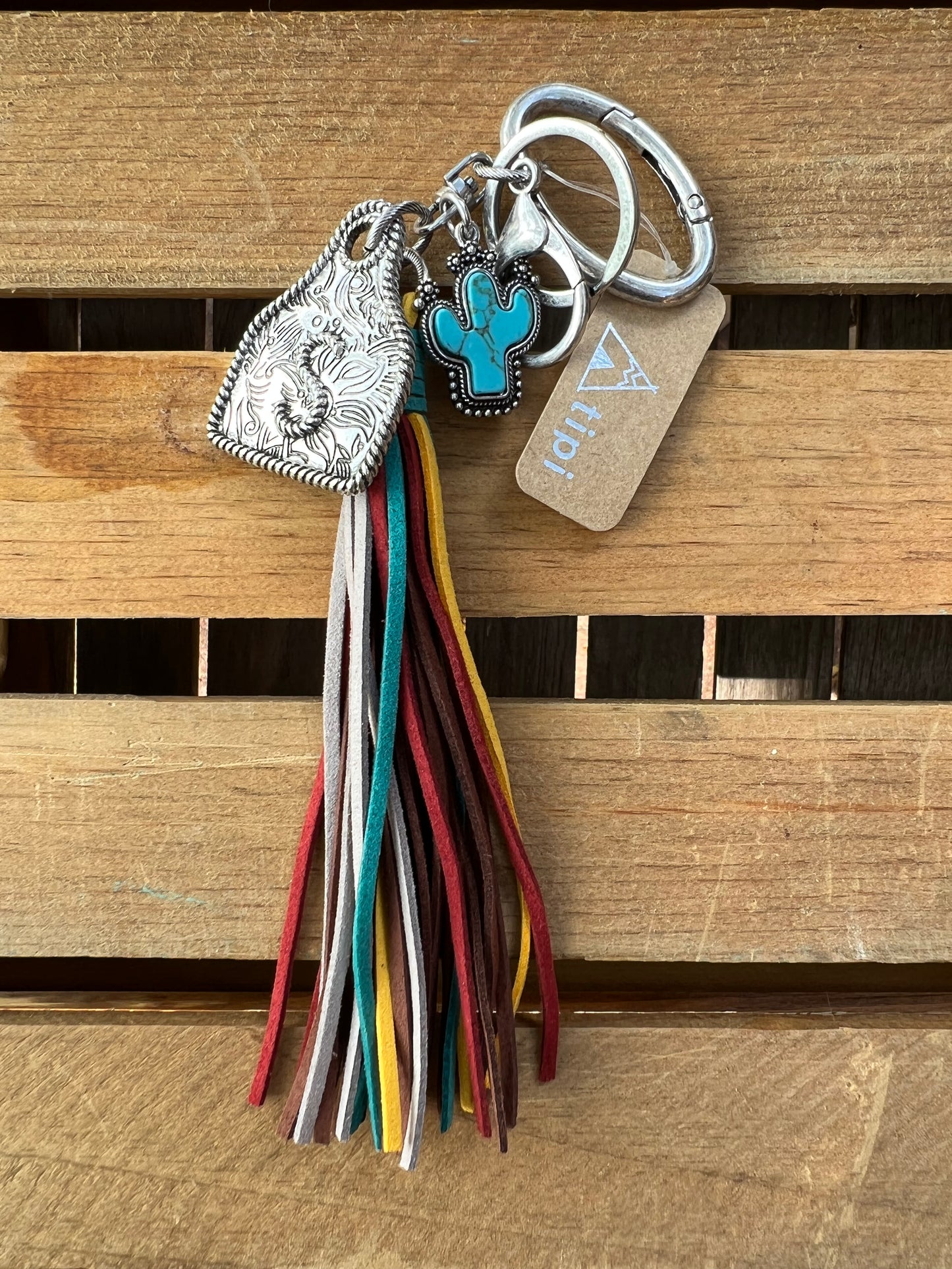 Ear Tag Initial Keychain Asst