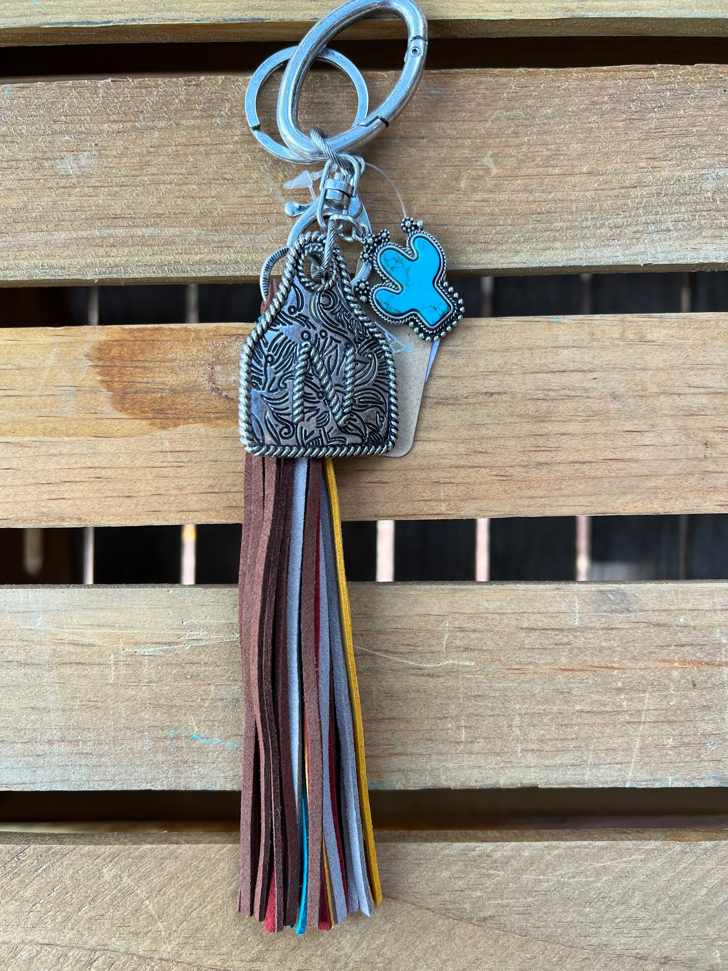 Ear Tag Initial Keychain Asst