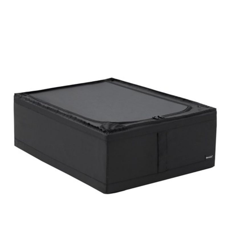 Kloset Black Storage Chest with Zipper - 55cm x 44cm x 19cm