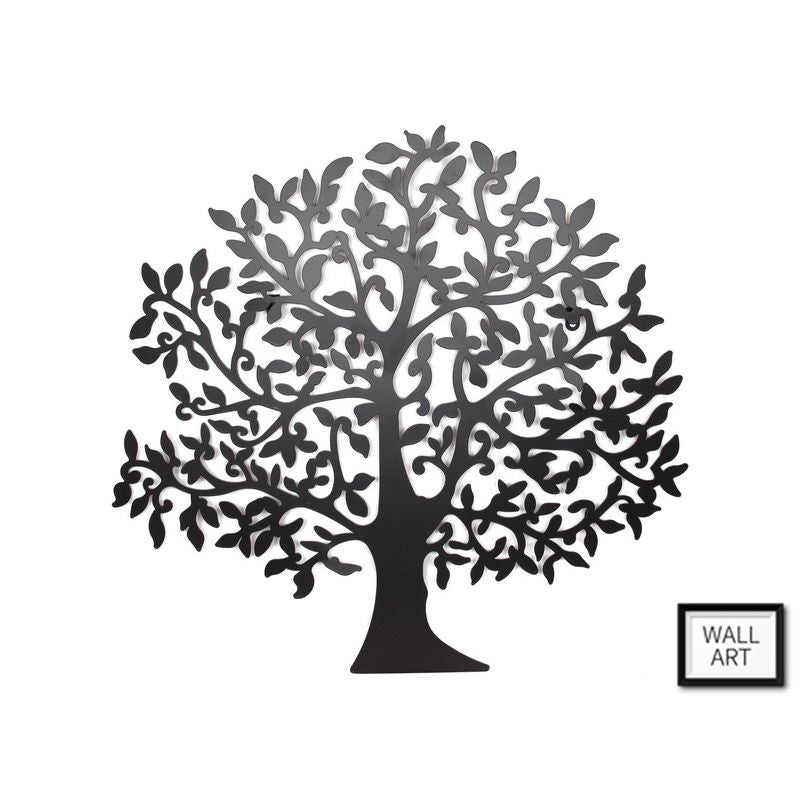 Black Tree of Life Metal Wall Art - 61cm