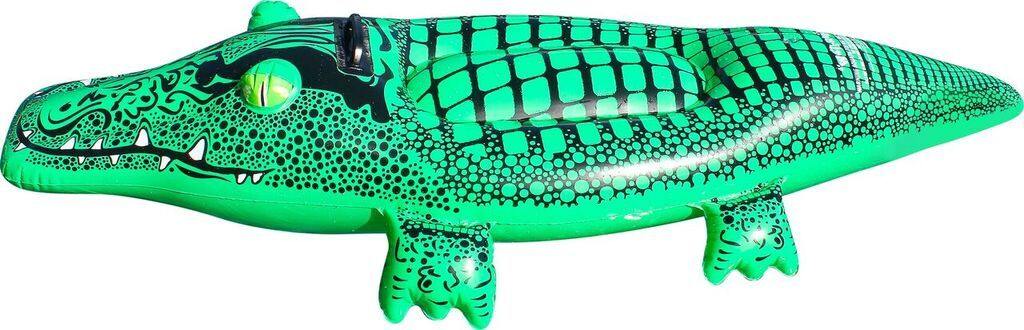 Inflatable Crocodile Ride On - 154cm x 72cm x 32cm - The Base Warehouse