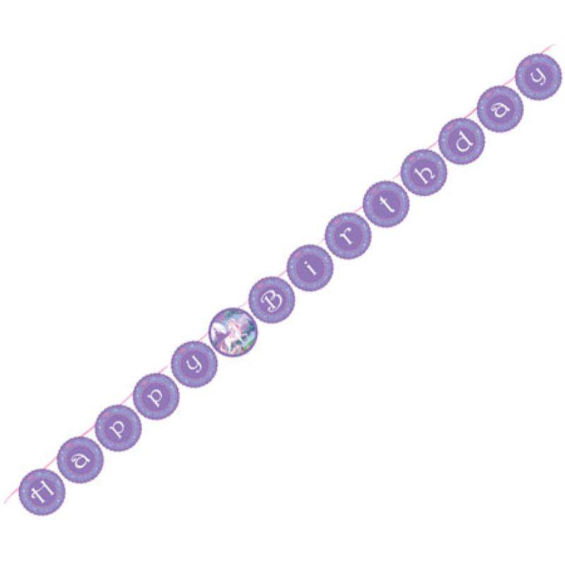 Unicorn Fantasy Circle Ribbon Banner - 2.28m - The Base Warehouse