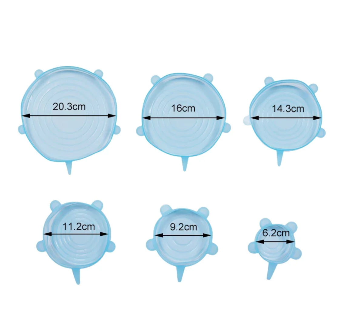 Silicone Bowl Covers - 6 Pack